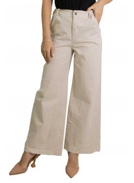 Pantalone chino in cotone con elastico dietro